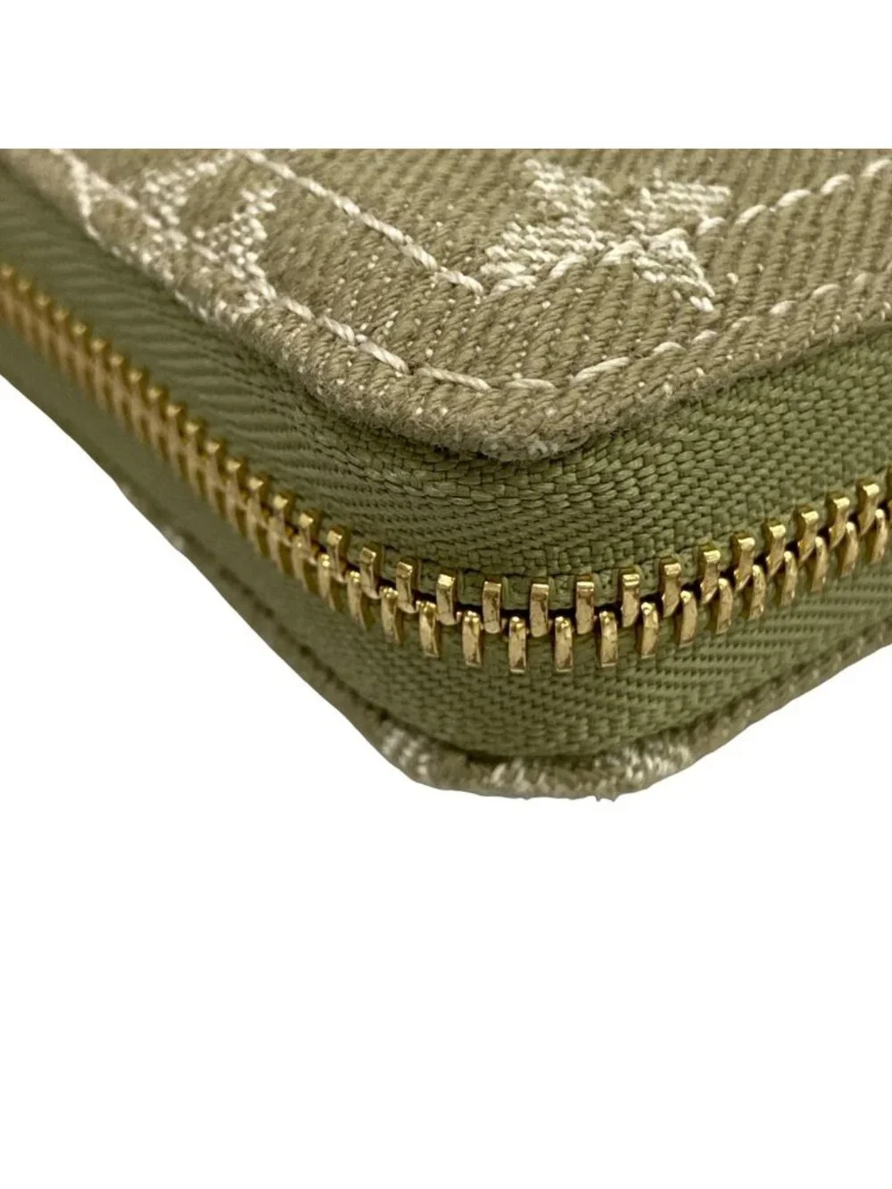 Louis Vuitton Wallet Monogram Denim Zippy Khaki